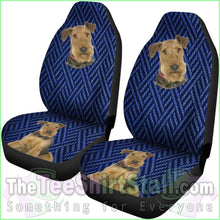 Load image into Gallery viewer, Blue Pattern And The Dog Car Seat Cover
