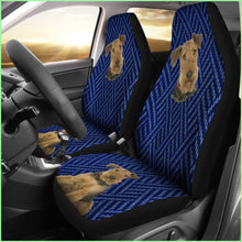 Load image into Gallery viewer, Blue Pattern And The Dog Car Seat Cover
