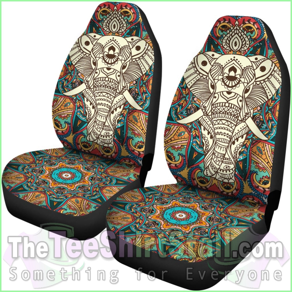 Boho Mandala Elephant Car Seat Cover