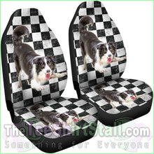 Load image into Gallery viewer, Border Collie Checkers Car Seat Covers
