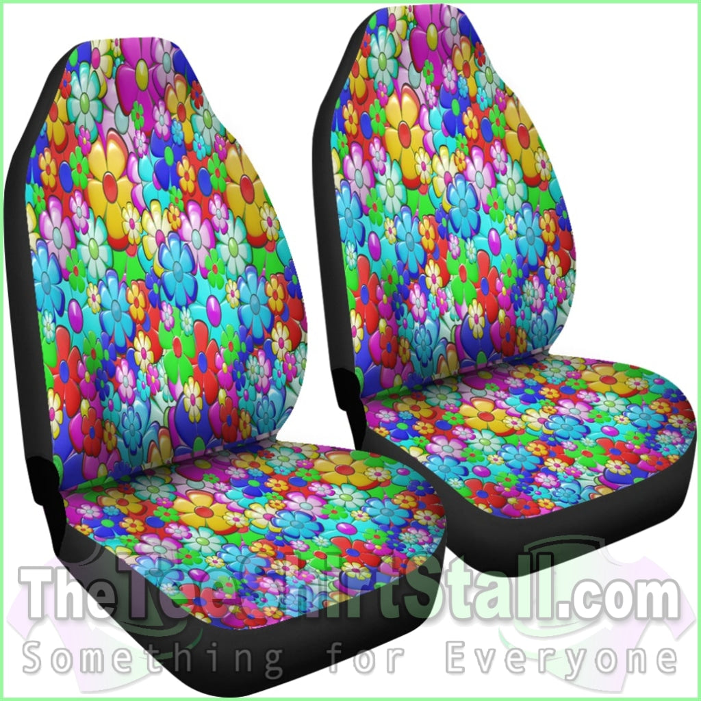 Bright Flower Summer Custom Car Seat Covers