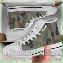 Load image into Gallery viewer, Brown Green Cam High Top Shoes
