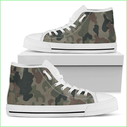 Brown Green Cam High Top Shoes