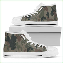 Load image into Gallery viewer, Brown Green Cam High Top Shoes
