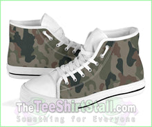 Load image into Gallery viewer, Brown Green Cam High Top Shoes
