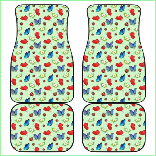 Butterfly Garden Car Floor Mats 4 Set