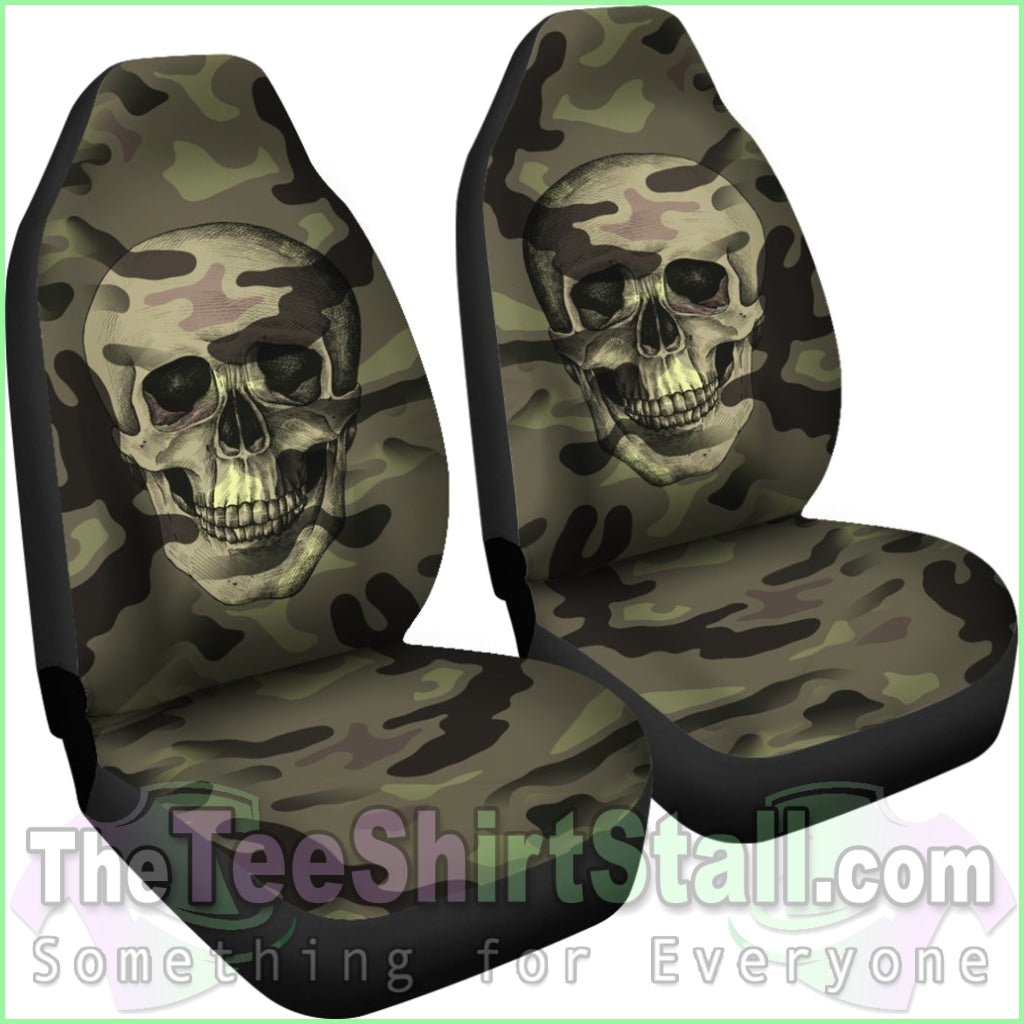 Camo Skull Car Seat Covers Camouflage With Skulls