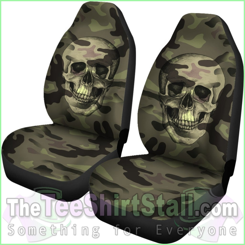 Camo Skull Car Seat Covers Camouflage With Skulls