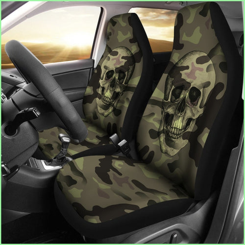 Camo Skull Car Seat Covers Camouflage With Skulls