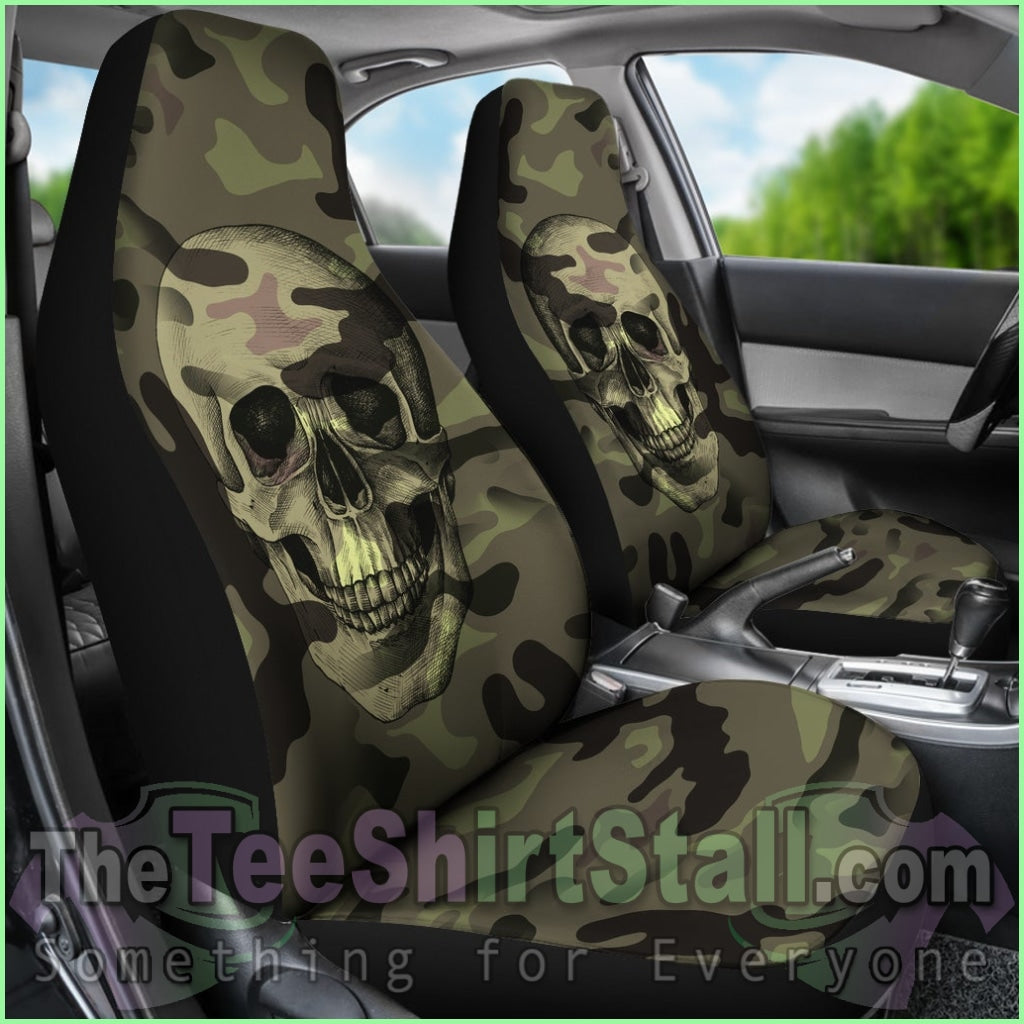 Camo Skull Car Seat Covers Camouflage With Skulls