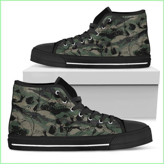 Camo Skulls Womens High Tops