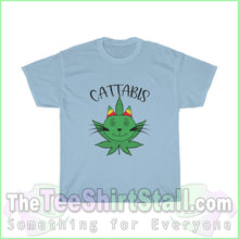 Load image into Gallery viewer, Cattabis Tee S / Light Blue T-Shirt
