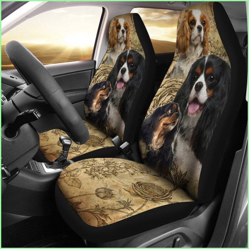 Cavalier King Charles Spaniel Car Seat Covers (Set Of 2)