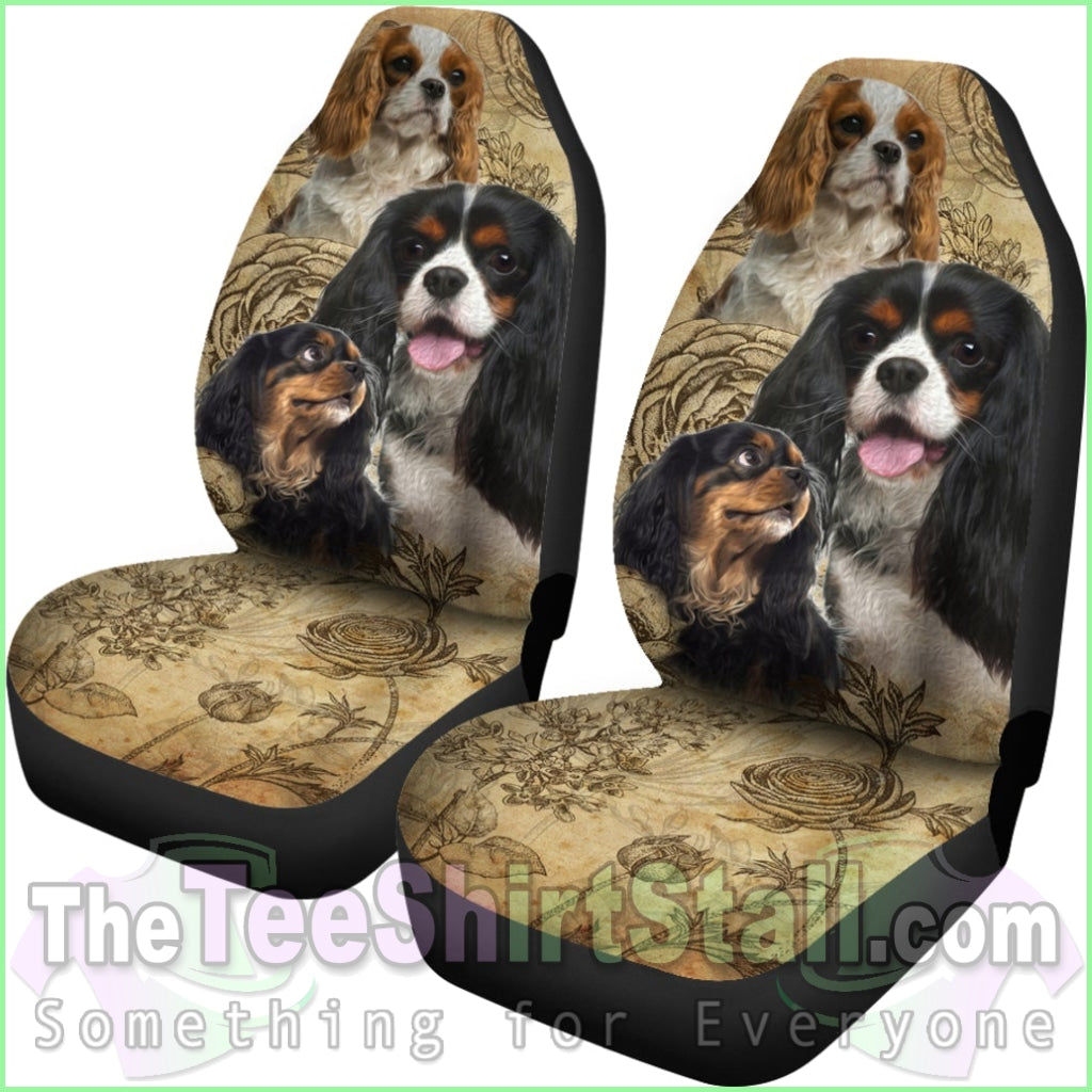 Cavalier King Charles Spaniel Car Seat Covers (Set Of 2)