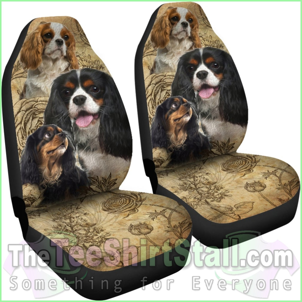 Cavalier King Charles Spaniel Car Seat Covers (Set Of 2)