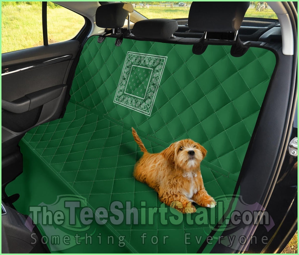 Classic Green Bandana Car Pet Seat Covers