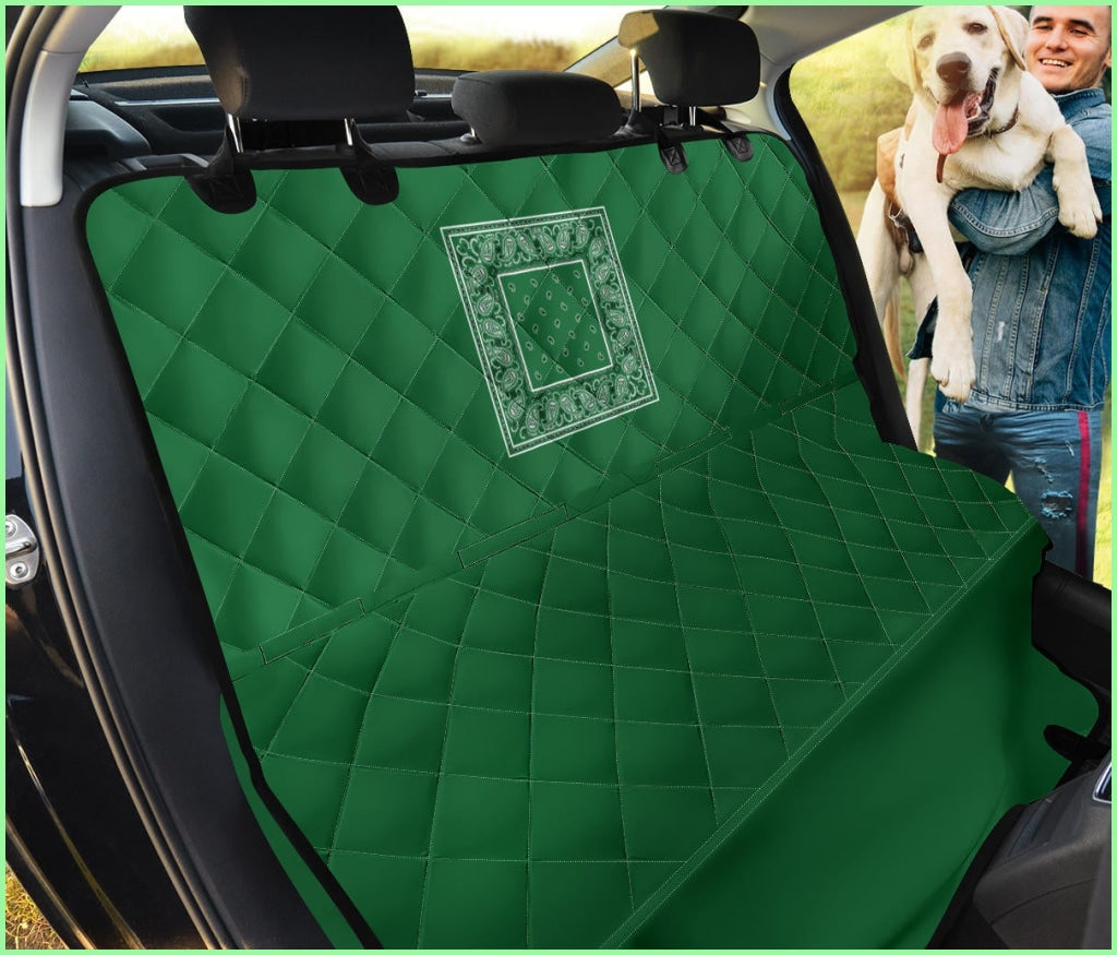 Classic Green Bandana Car Pet Seat Covers