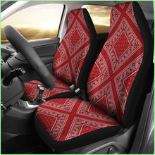 Load image into Gallery viewer, Classic Red Bandana Car Seat Covers - Diamond
