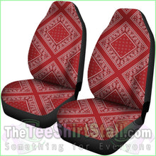 Load image into Gallery viewer, Classic Red Bandana Car Seat Covers - Diamond
