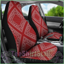 Load image into Gallery viewer, Classic Red Bandana Car Seat Covers - Diamond
