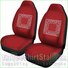 Load image into Gallery viewer, Classic Red Bandana Car Seat Covers - Minimal
