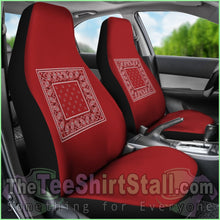 Load image into Gallery viewer, Classic Red Bandana Car Seat Covers - Minimal
