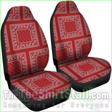 Load image into Gallery viewer, Classic Red Bandana Car Seat Covers - Patch
