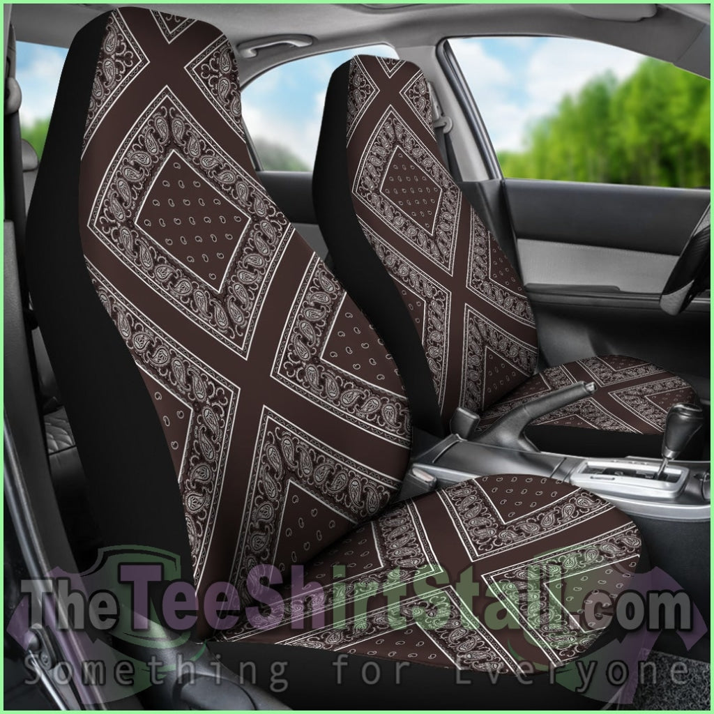 Coffee Brown Car Seat Covers - Diamond