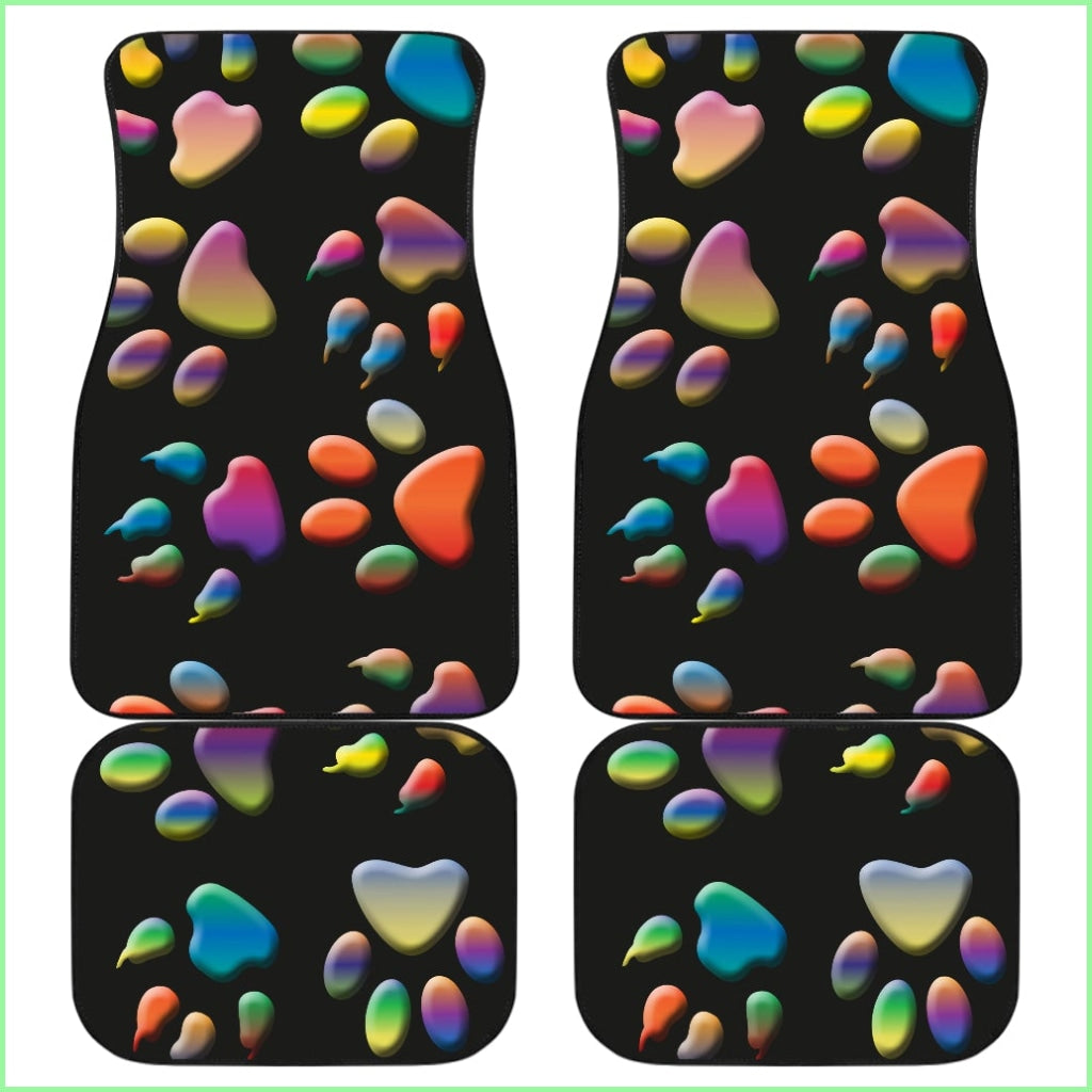 Colored Paws Car Floor Mats
