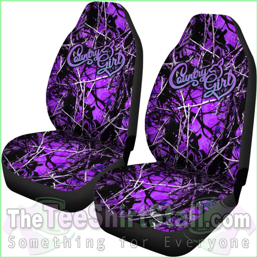 Country Girl Purple Camo Car Seat Covers