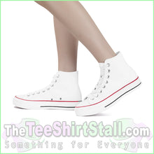 Load image into Gallery viewer, Custom High Top Canvas Shoes - White
