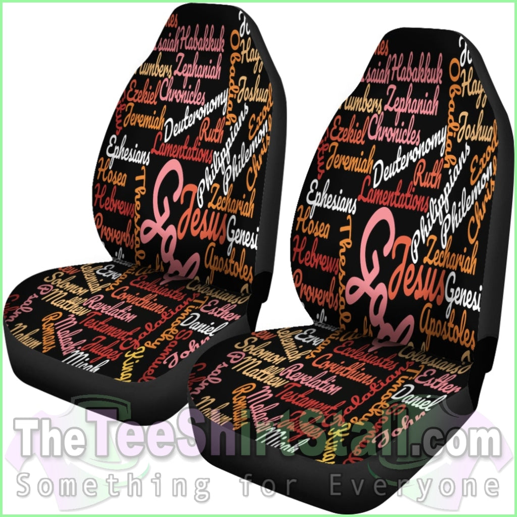 Custom-Made Holy Bible Books Black Car Seat Cover