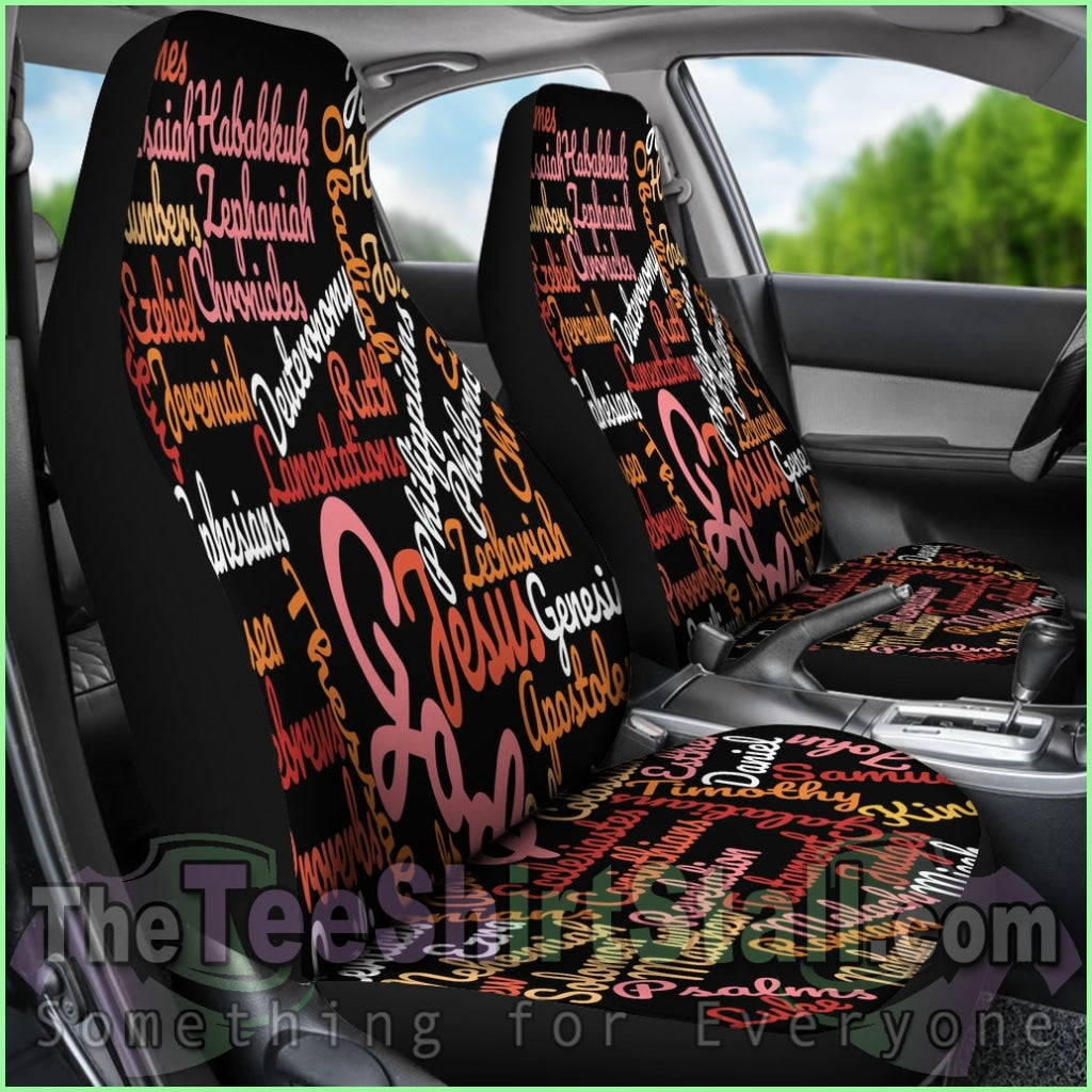 Custom-Made Holy Bible Books Black Car Seat Cover