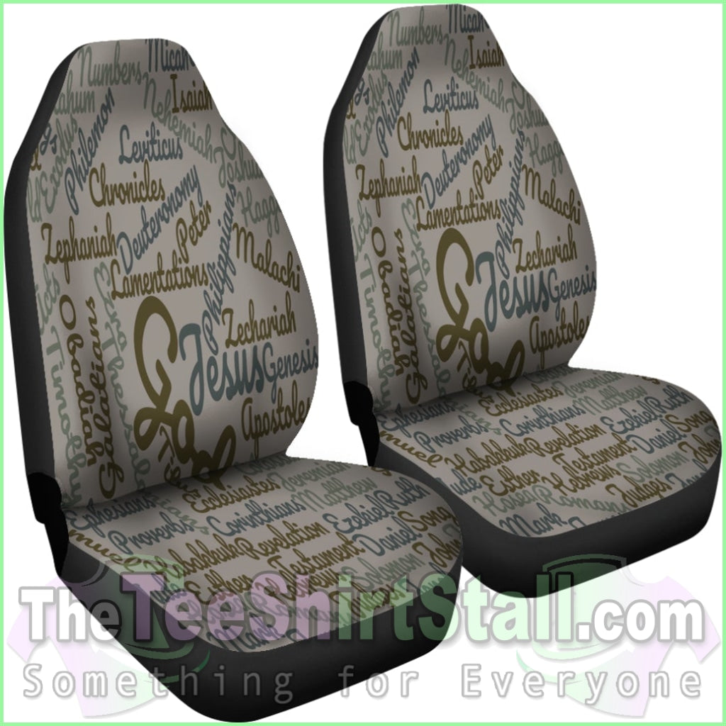 Custom-Made Holy Bible Books Grey Car Seat Cover