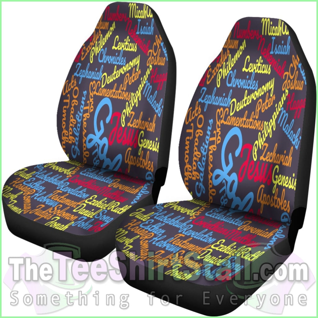 Custom-Made Holy Bible Books Grey Mixed Color Car Seat Cover