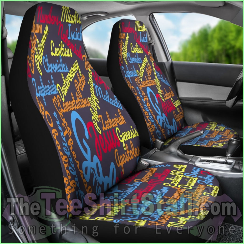 Custom-Made Holy Bible Books Grey Mixed Color Car Seat Cover