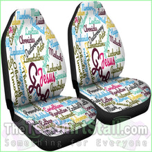 Load image into Gallery viewer, Custom-Made Holy Bible Books White Purple Car Seat Cover
