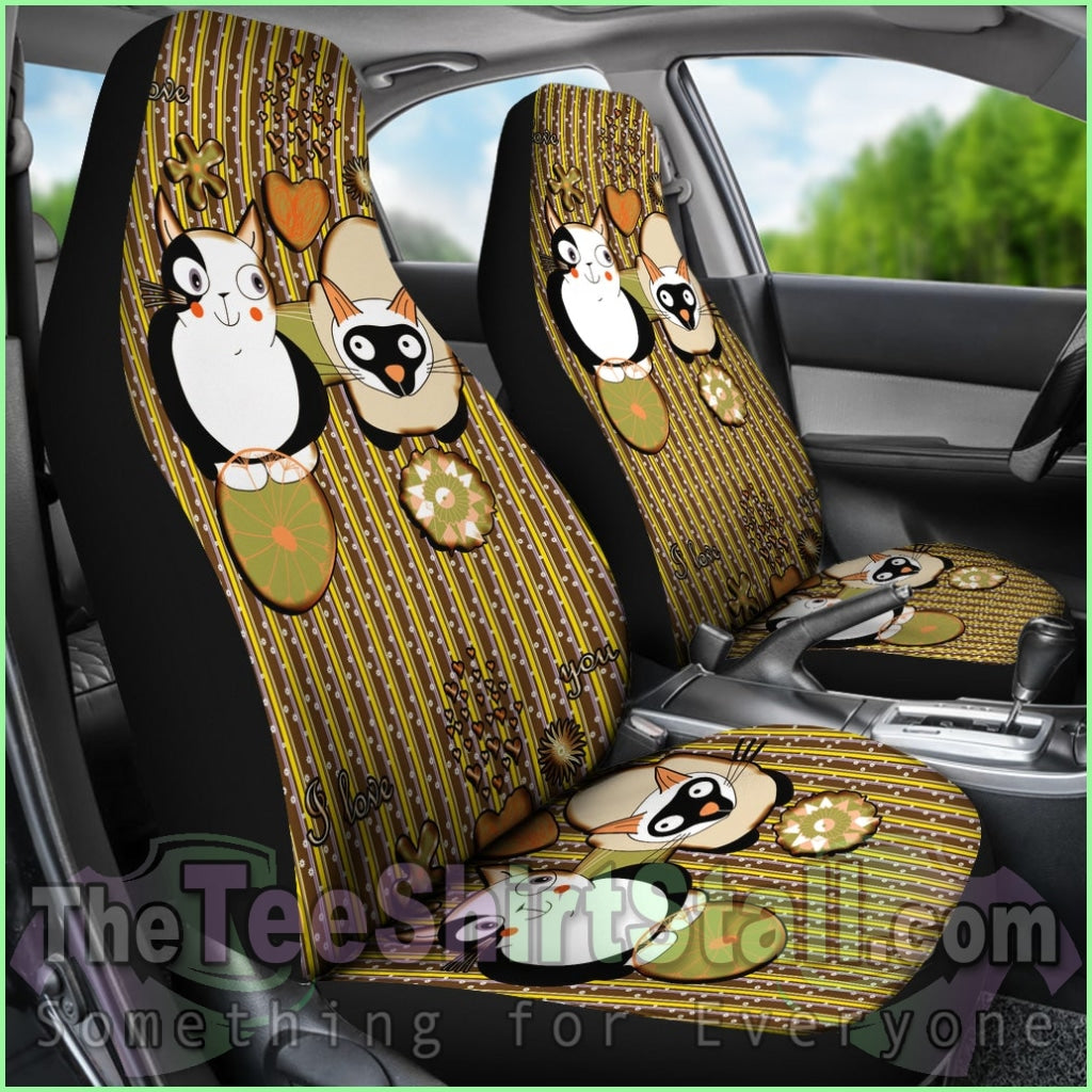 Cute Cats Car Seat Cover