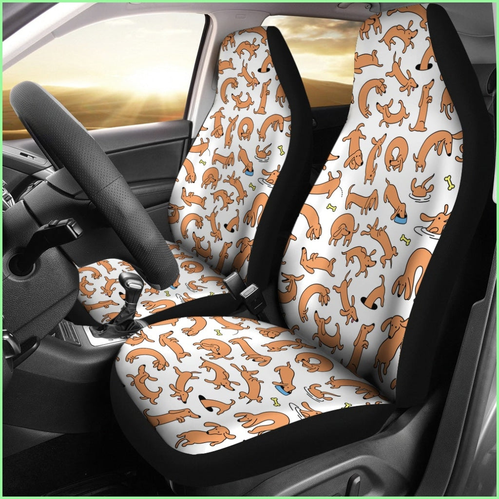 Dachshund V1 Car Seat Covers (Set Of 2)