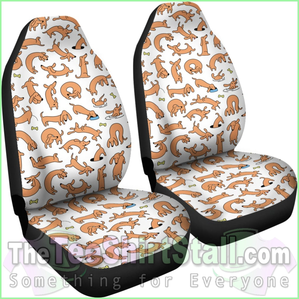 Dachshund V1 Car Seat Covers (Set Of 2)