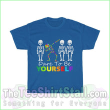 Load image into Gallery viewer, Dare To Be Yourself Autism Tee S / Royal T-Shirt
