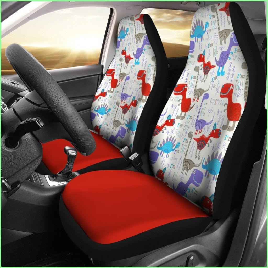 Dinosaur Red Car Seat Covers