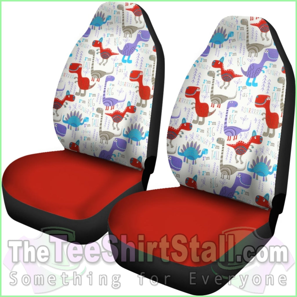 Dinosaur Red Car Seat Covers