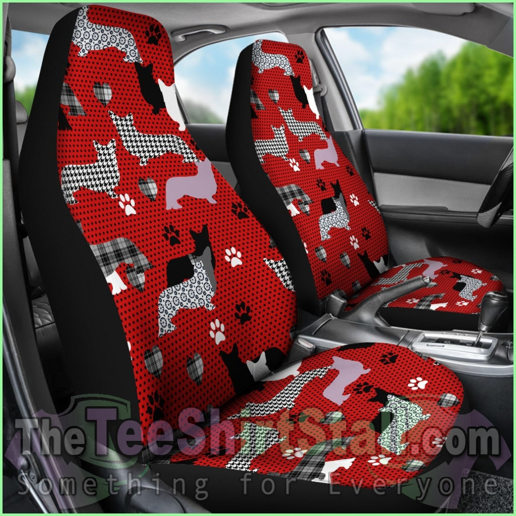 Dogs Red Car Seat Covers