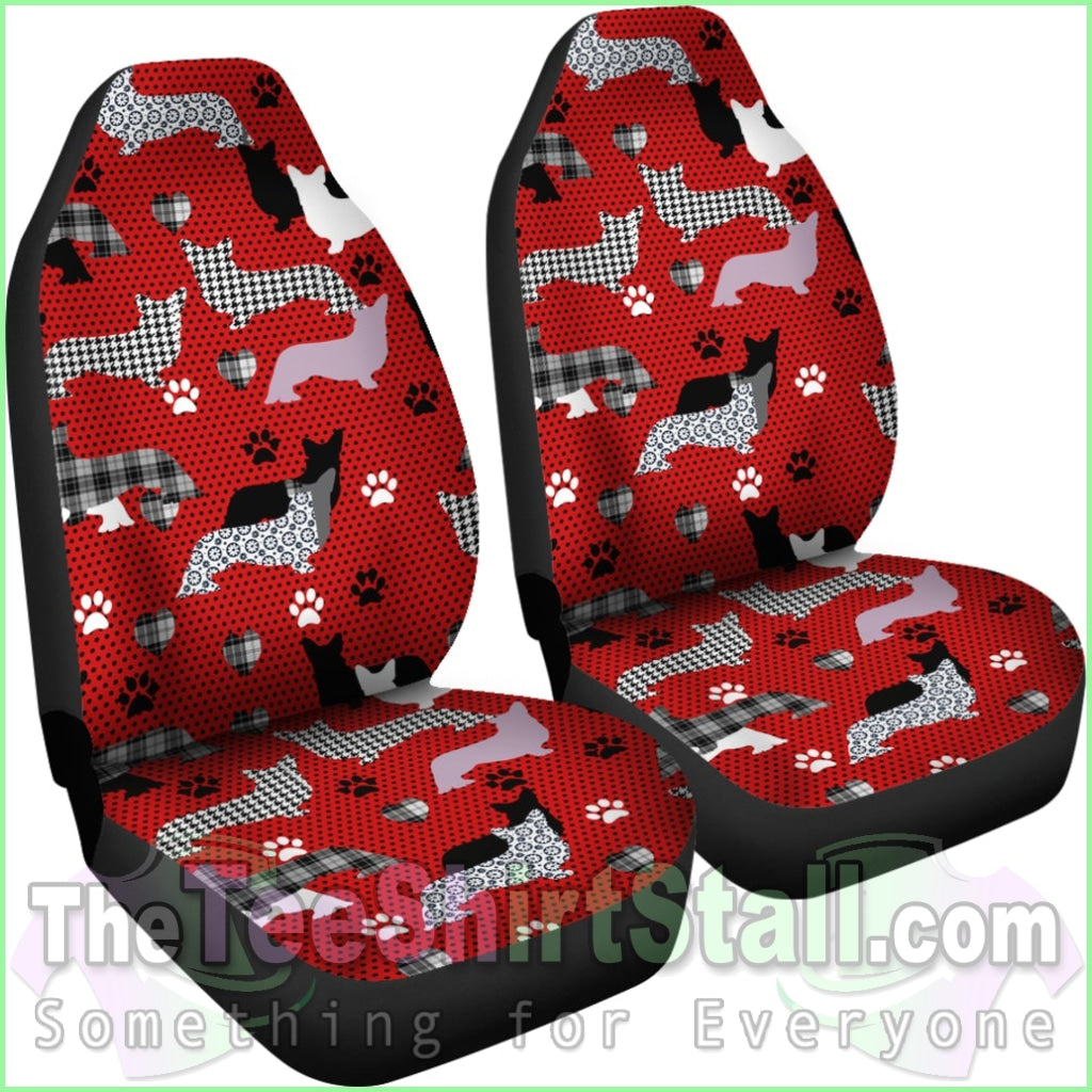 Dogs Red Car Seat Covers