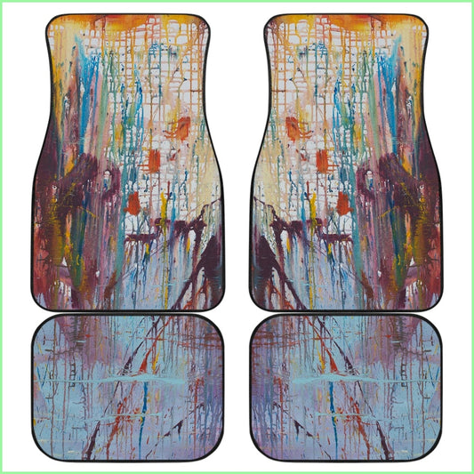 Drizzled Car Mats From Expressionistic Fine Art Painting