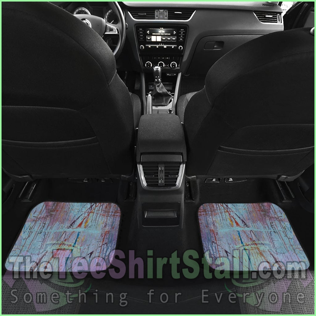 Drizzled Car Mats From Expressionistic Fine Art Painting