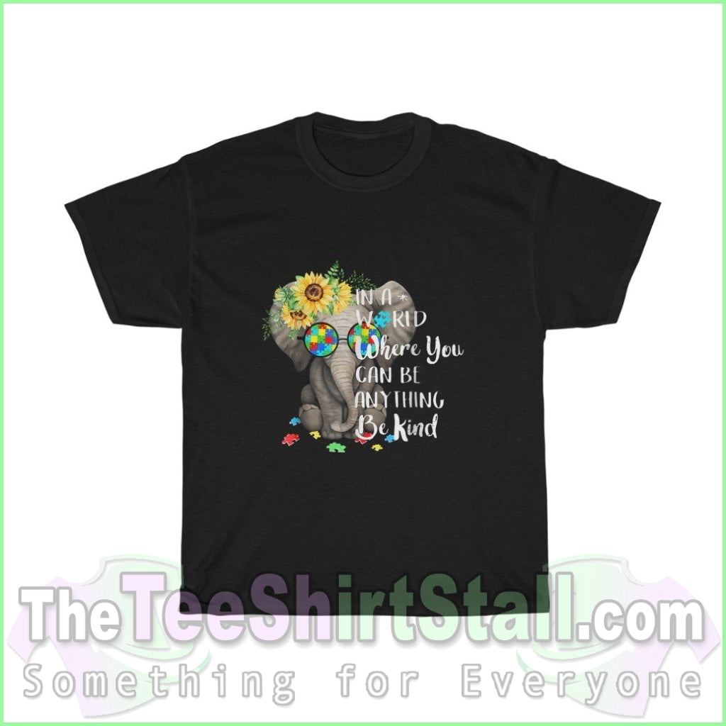 Elephant Be Kind - Autism Tee S / Black T-Shirt