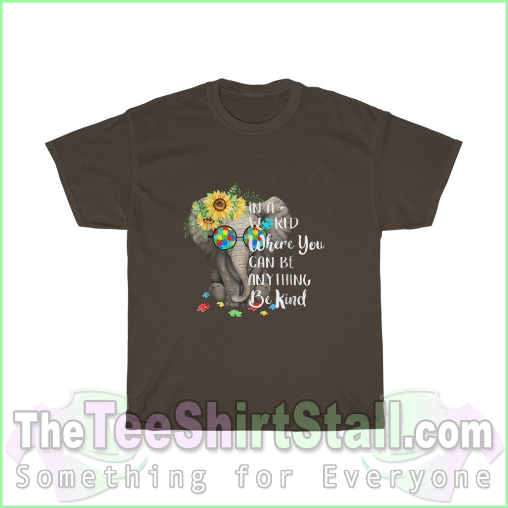 Elephant Be Kind - Autism Tee S / Dark Chocolate T-Shirt