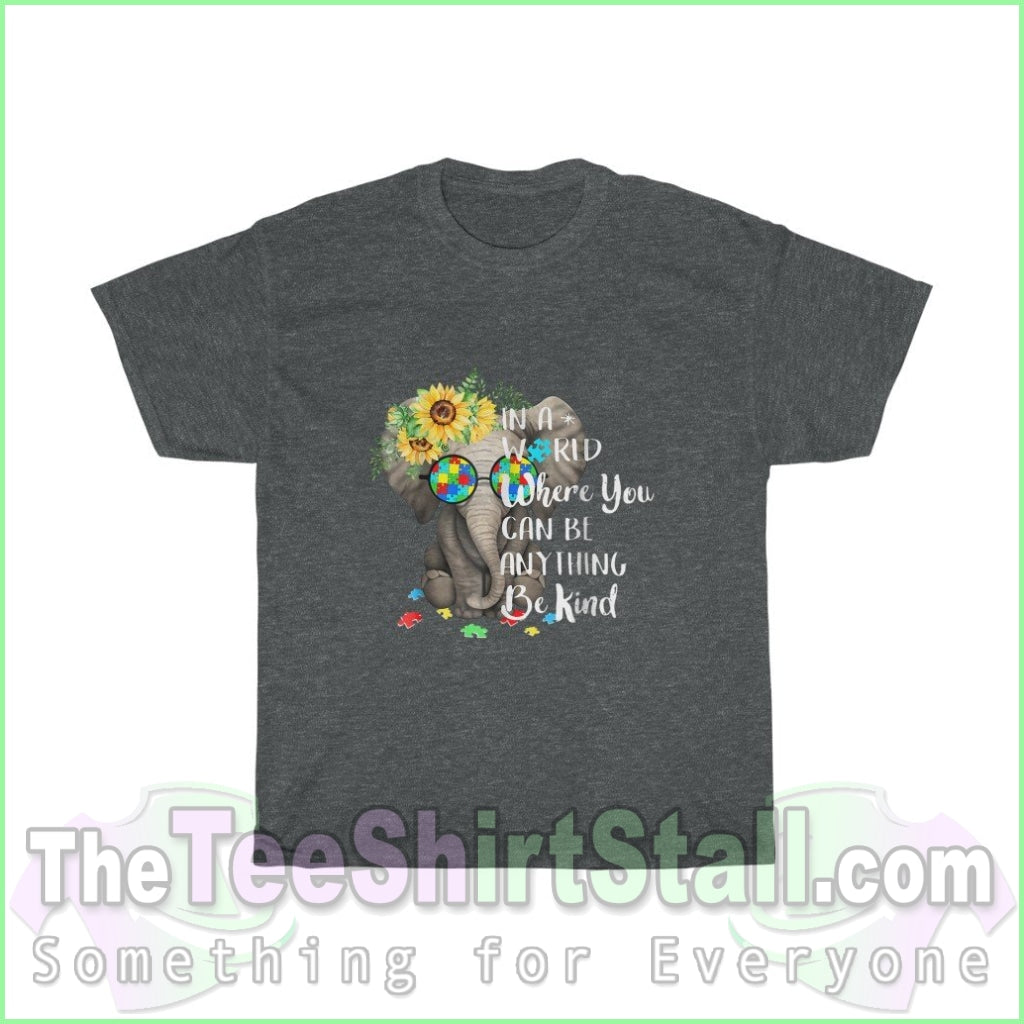 Elephant Be Kind - Autism Tee S / Dark Heather T-Shirt